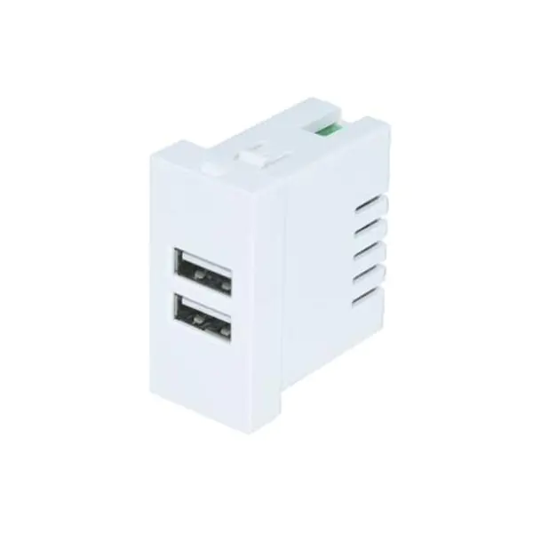 デュアルポート TypeA+A USB 充電器ソケットモジュール 2.1A